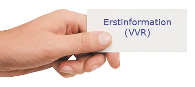 Erstinformation nach dem Gesetz zur Neuregelung des Versicherungsvermittlerrechts (VVR) 